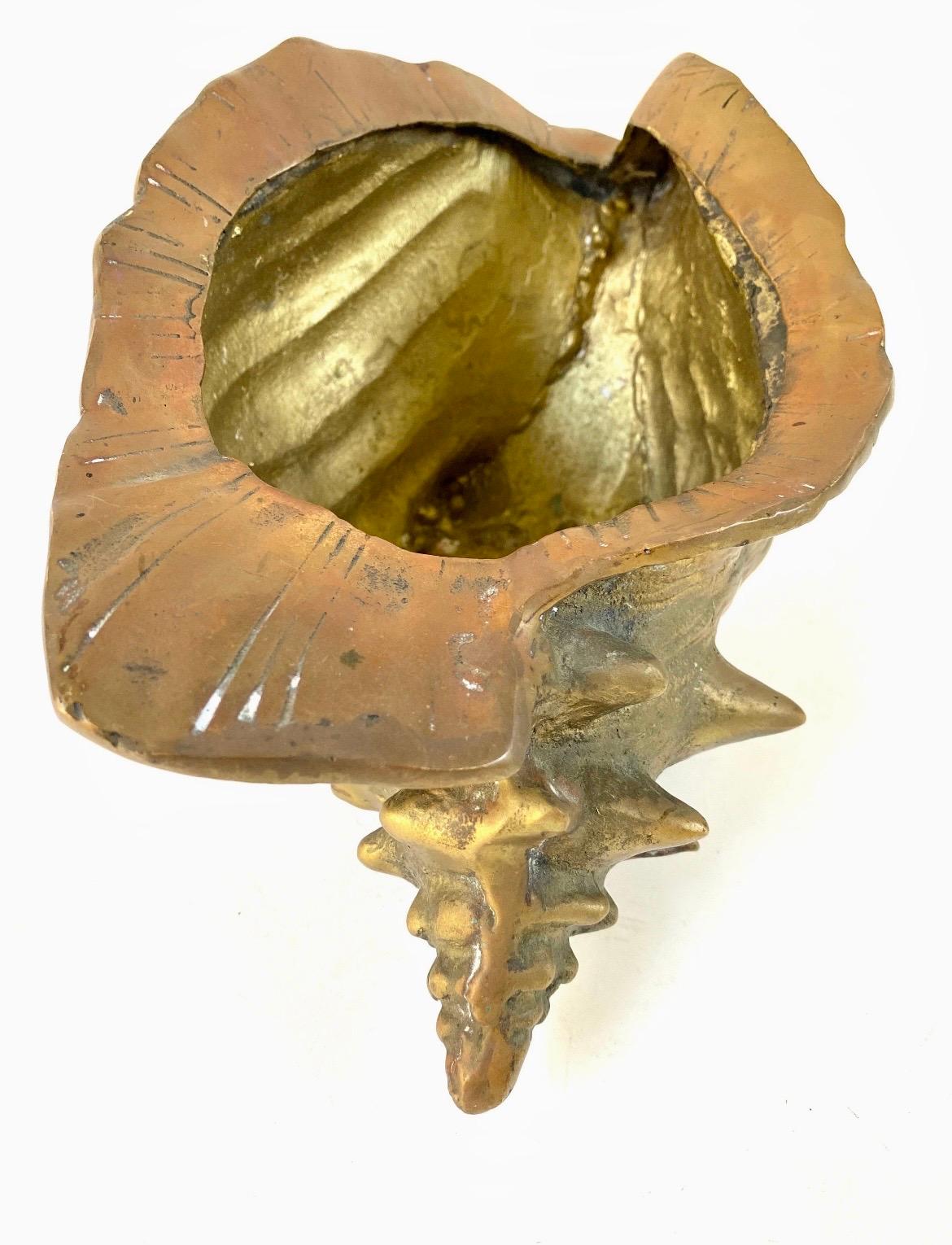 brass shell planter