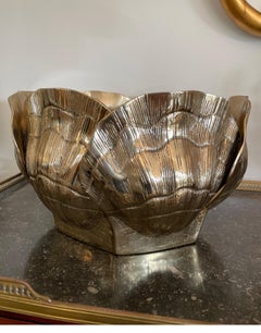 Vintage Large Brass Shell Planter