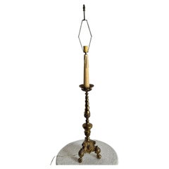 Vintage, Large Brass Table/Floor Candlestick Lamp