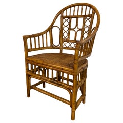Vintage Large Brighton Pavillion Burnt Bamboo Chair