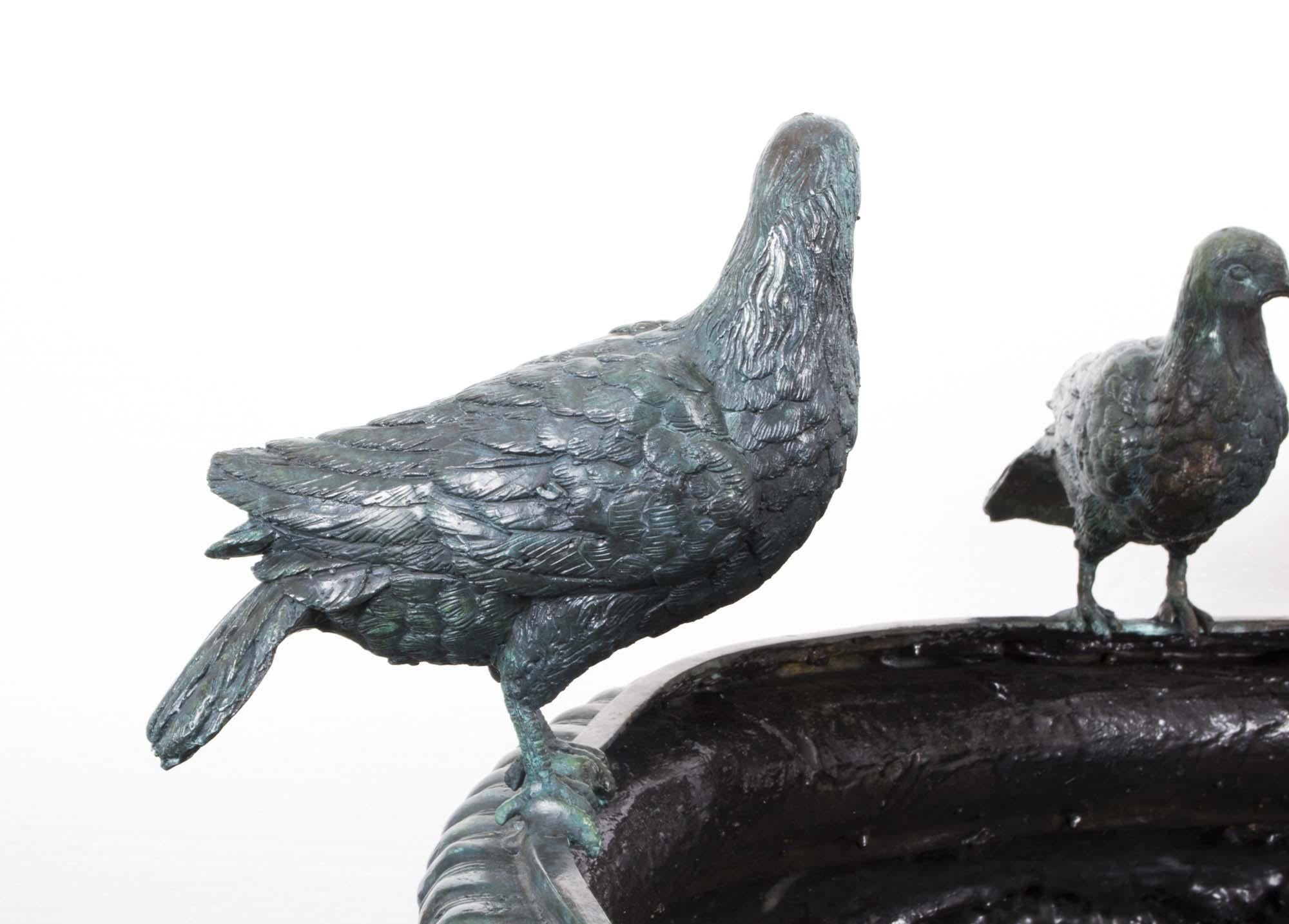 Vintage Large Bronze Urn Garden Fountain Bird Bath Jardiniere, 20th C 4
