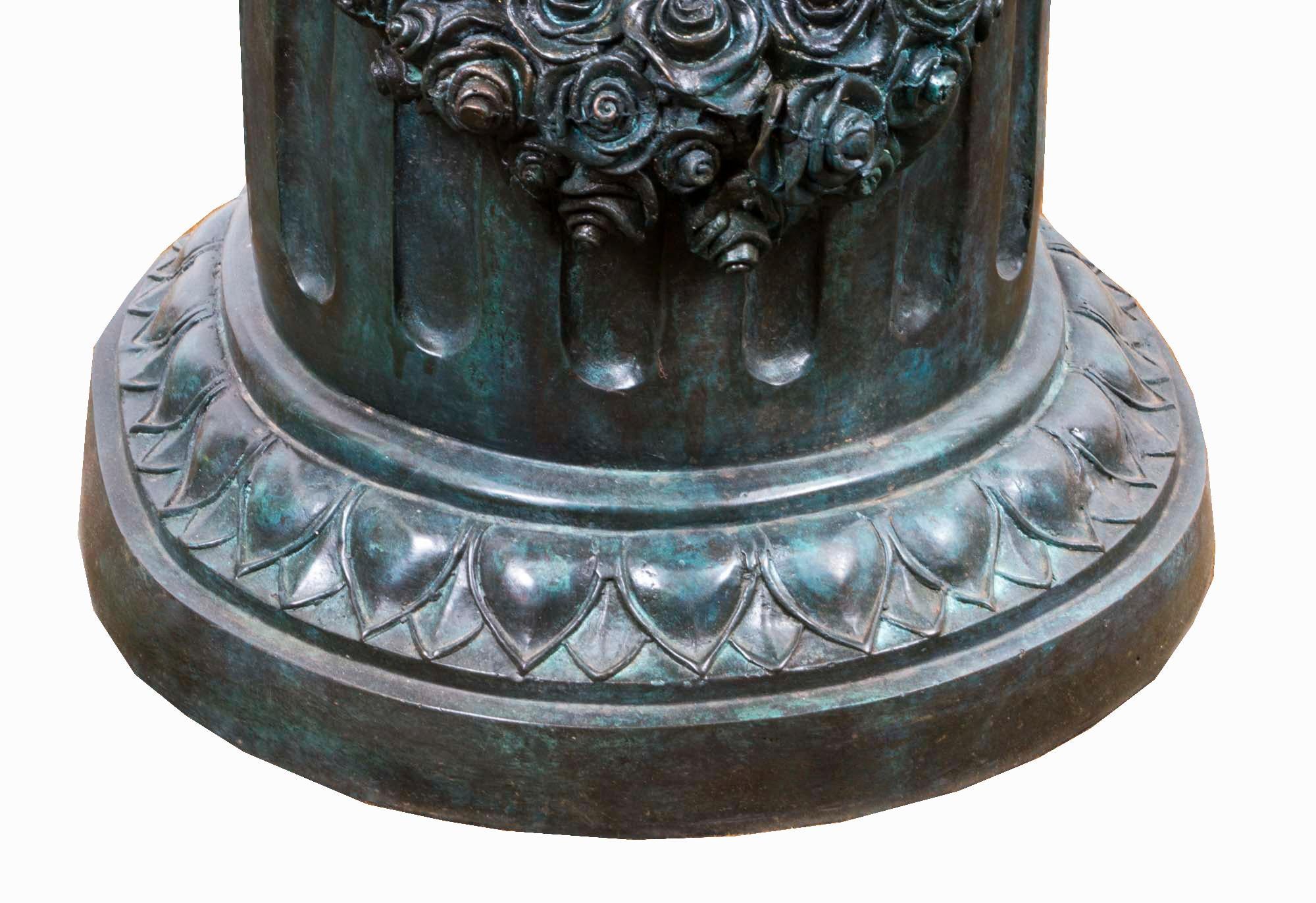Vintage Large Bronze Urn Garden Fountain Bird Bath Jardiniere 20th C For Sale 3