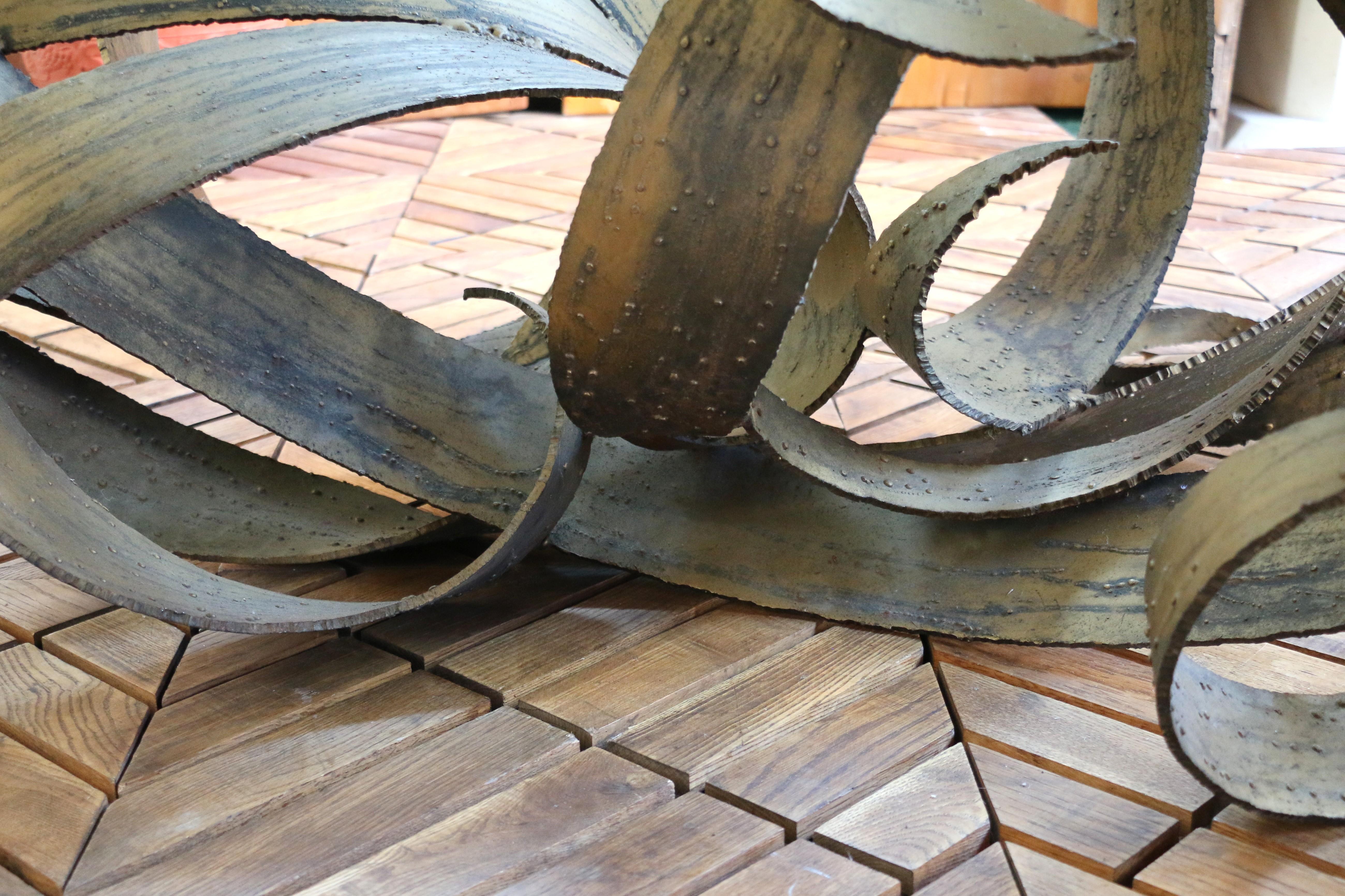 Vintage Large Brutalist Sculptural Round Dining/Center Table, Circa 1970s For Sale 5
