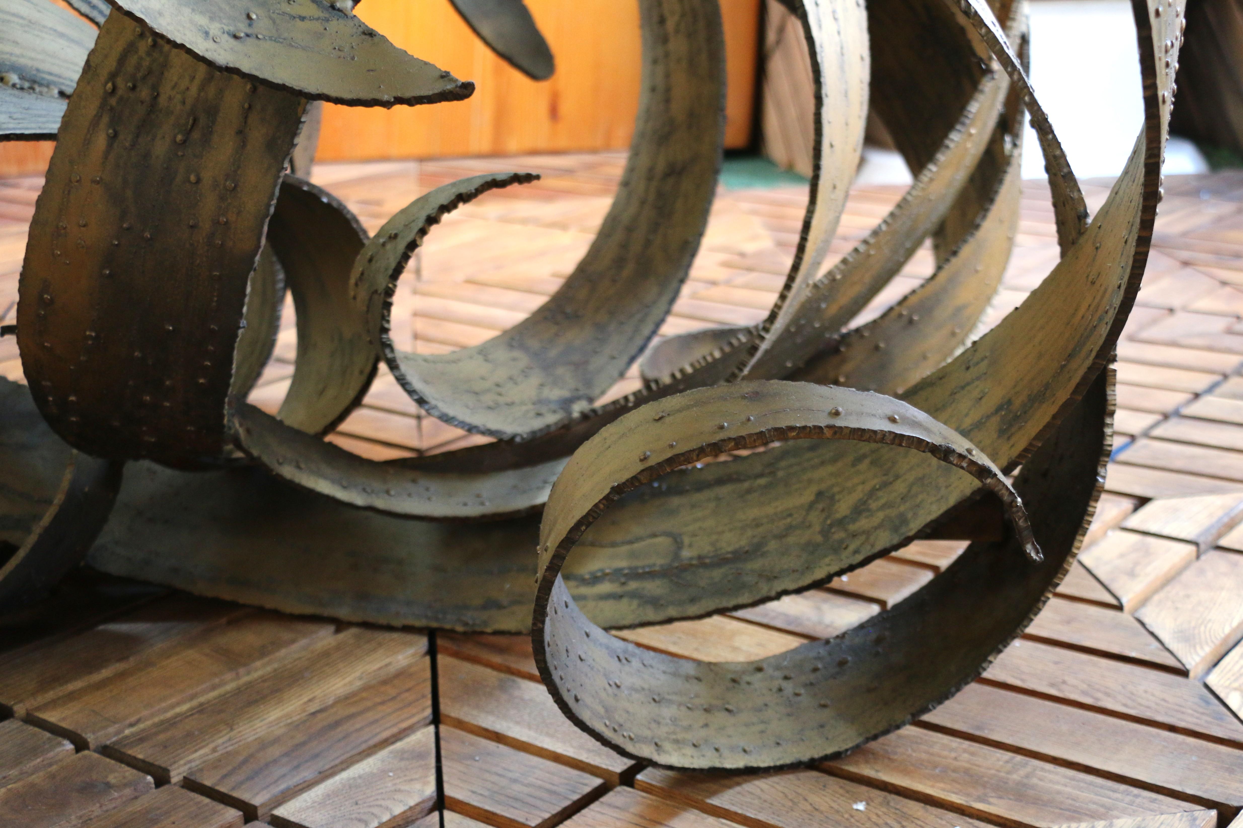 Vintage Large Brutalist Sculptural Round Dining/Center Table, Circa 1970s For Sale 7