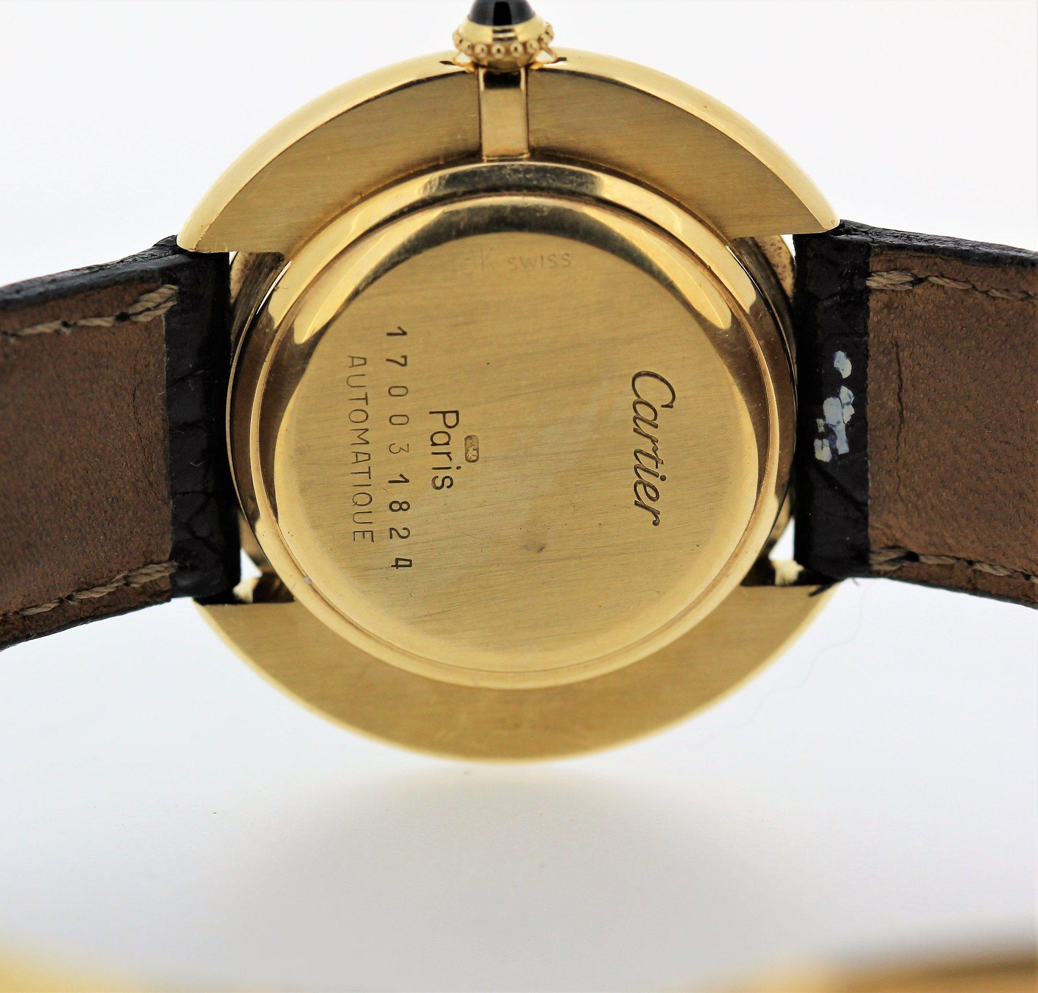Vintage Cartier Paris Vendome Large Automatic Watch Circa 1978 at ...