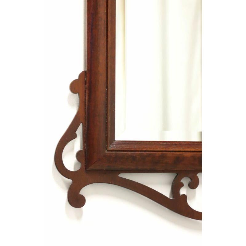 Large Carved Mahogany Chippendale Wall Mirror In Excellent Condition In Charlotte, NC