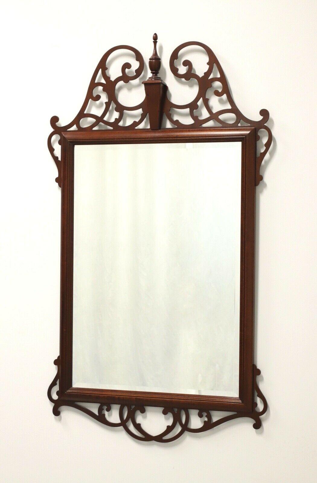 Large Carved Mahogany Chippendale Wall Mirror 4
