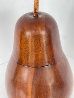 Vintage Large Carved Wood Pear Box By Maitland Smith