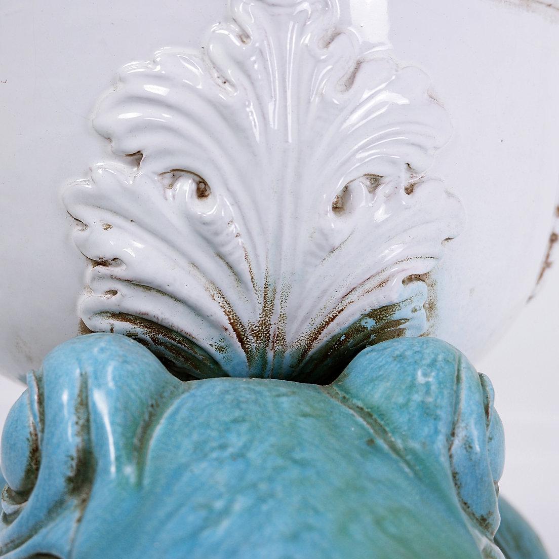 Vintage Large Ceramic Frog Planter - 1990s In Good Condition For Sale In Linkebeek, BE