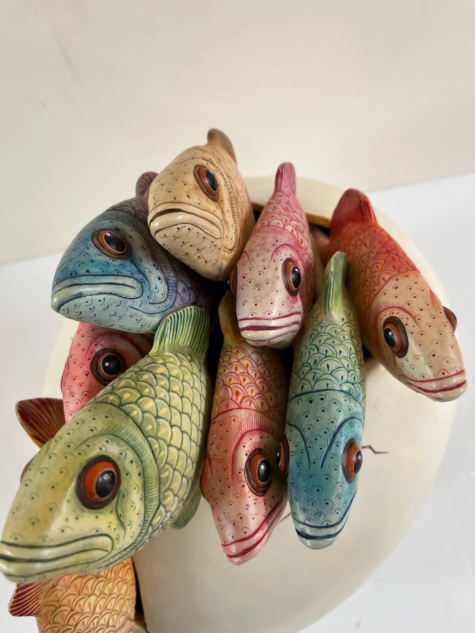 Mid-Century Modern Vintage Large Ceramic Hatching Fish Egg Sculpture Figuring by Sergio Bustamente. For Sale