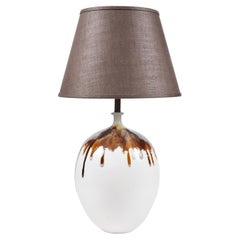 Retro Large Ceramic Lamp w/ Drip Glaze