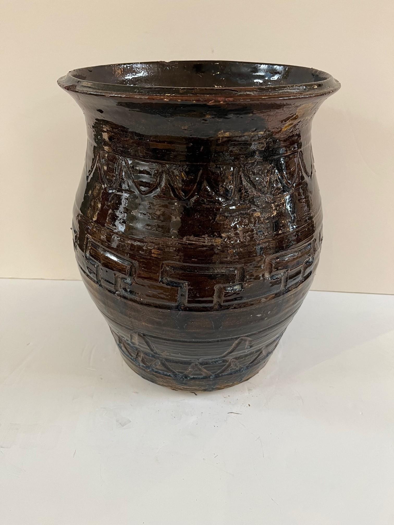 Vintage Large Ceramic Vase For Sale 5