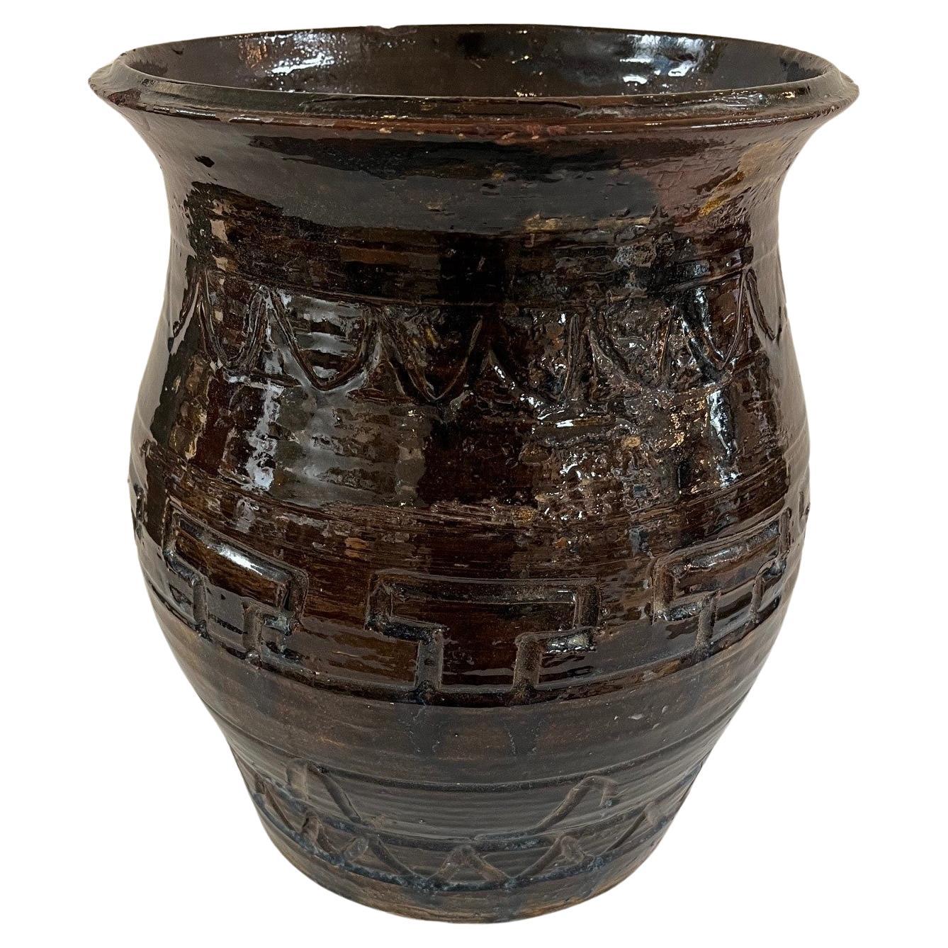 Grand vase en céramique vintage