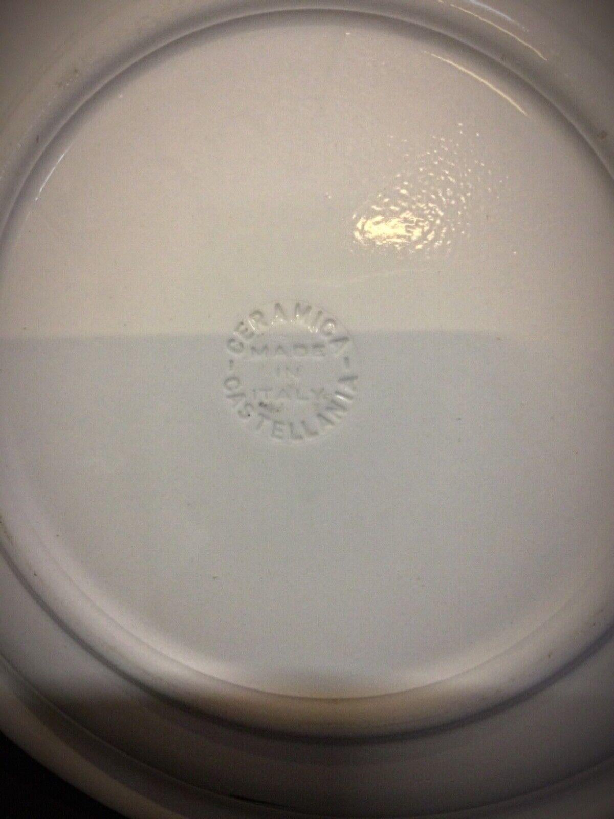 20ième siècle Grande assiette vintage Céramica Castellania - Fabriquée en Italie - 2Y55