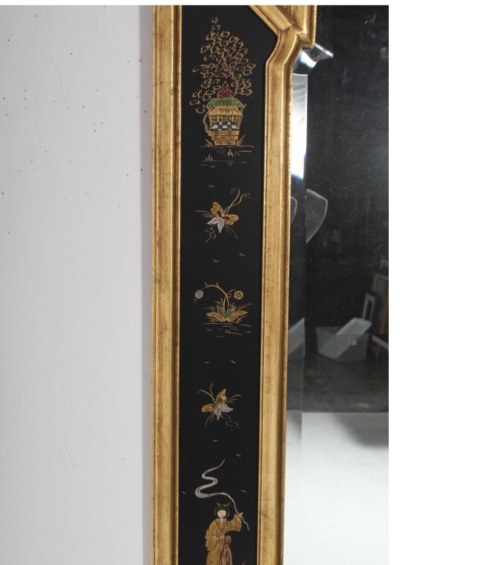 Vintage Large Chinoiserie Mirror-Friedman Brothers In Good Condition For Sale In West Palm Beach, FL