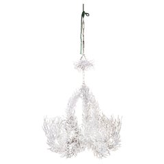 Mid-Century Modern Faux Coral Chandelier in Iron, Italy, 1940s