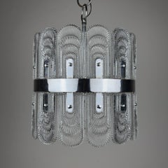 Vintage large crystal chandelier by Kaiser Leuchten, Germany 1960s