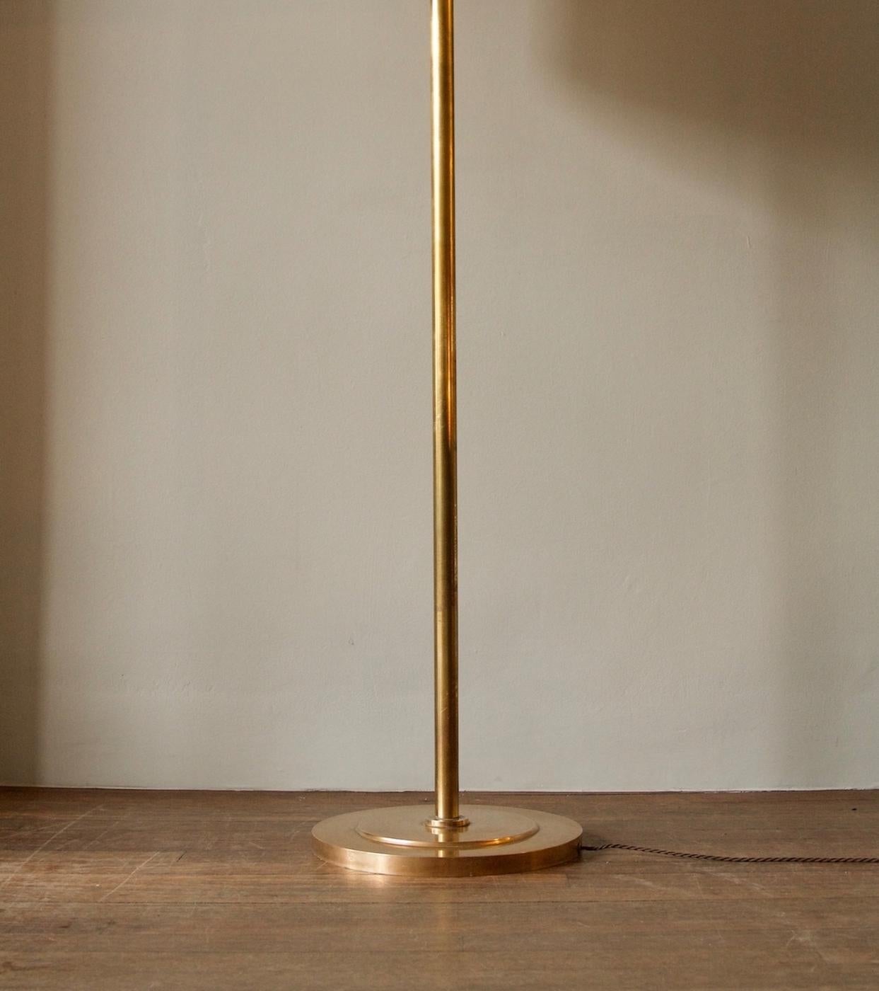 Mid-20th Century Vintage Large Danish Brass Floor Light #7