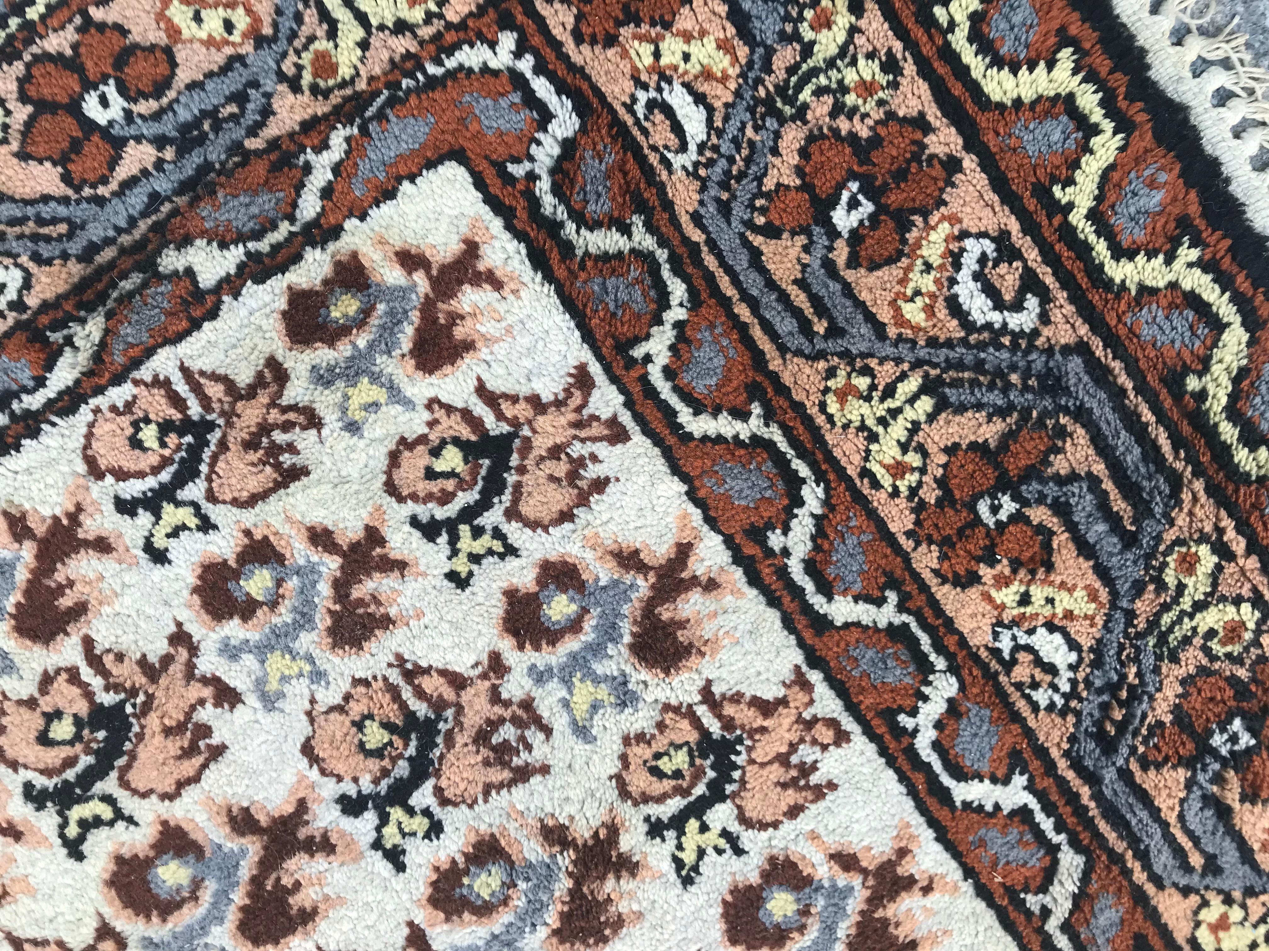 Cotton Bobyrug’s Vintage Large Decorative Moroccan Rug For Sale