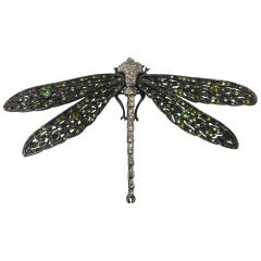 Creative Brooch Pin Brooch Insect-like animal brooch alloy electroplating Antique Silver high-grade dragonfly brooch Brooch 2-piece set Badge Pin Lapel Pin 