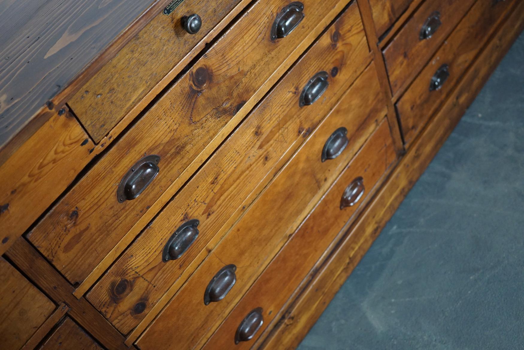 Vintage Large Dutch Pine Apothecary Cabinet, 1930s 2