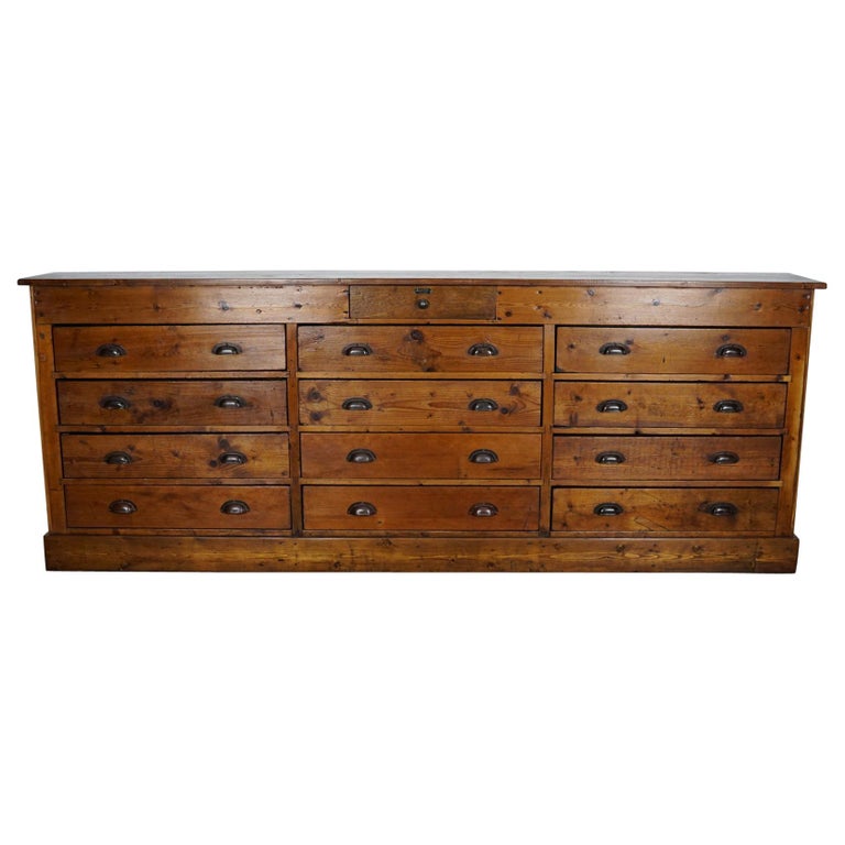 Vintage Large Dutch Pine Apothecary Cabinet 1930s For Sale At 1stdibs