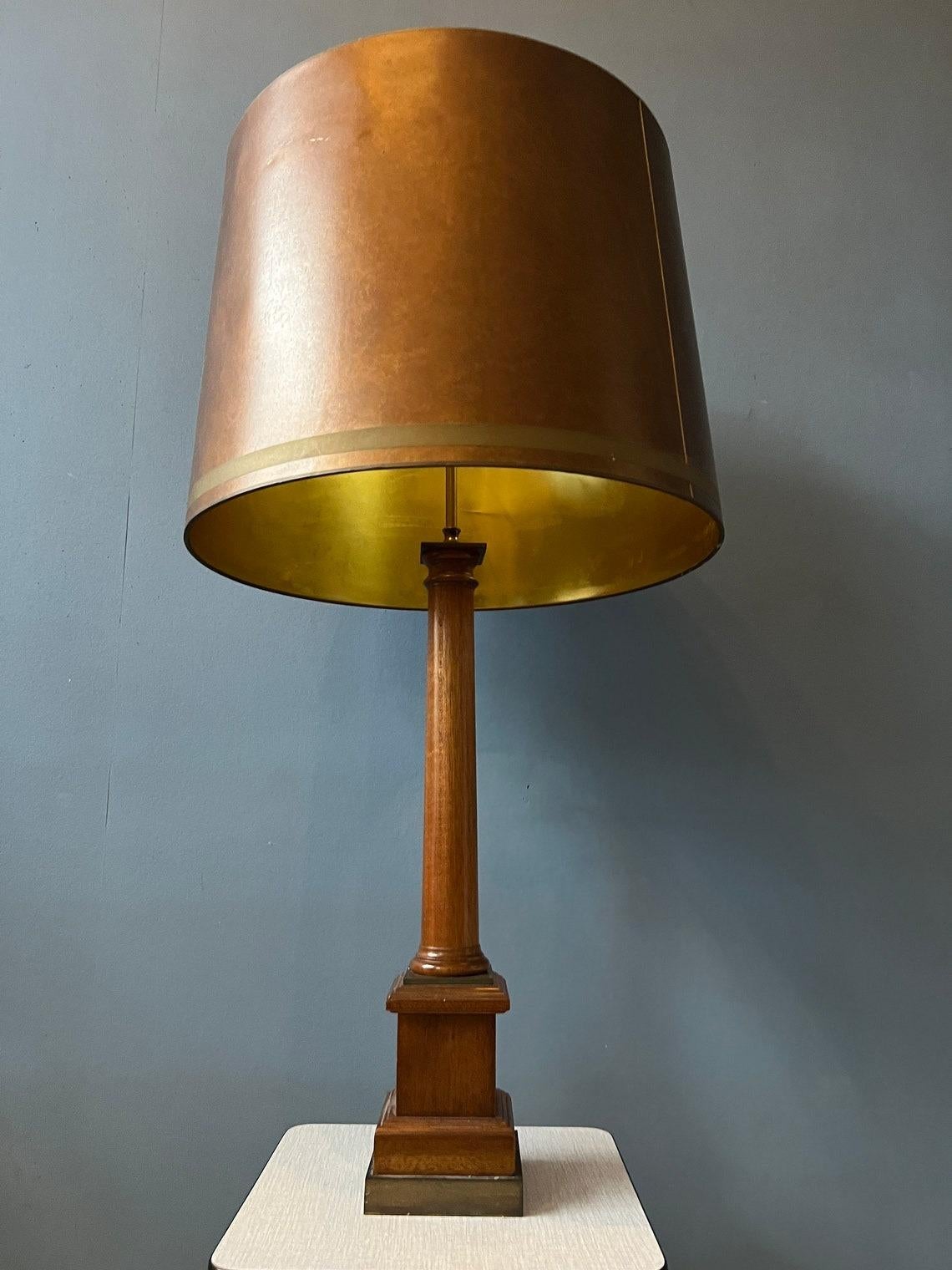 Fabric Vintage Large Eclectic Table Lamp, 1970s For Sale
