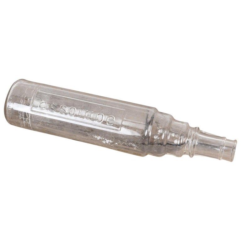 Vintage Large Essolube Glass Oil Bottle, 20th Century For Sale at 1stDibs