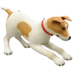 Vintage Large Fiberglass 55" Jack Russell Terrier Dog Store Advertising Display