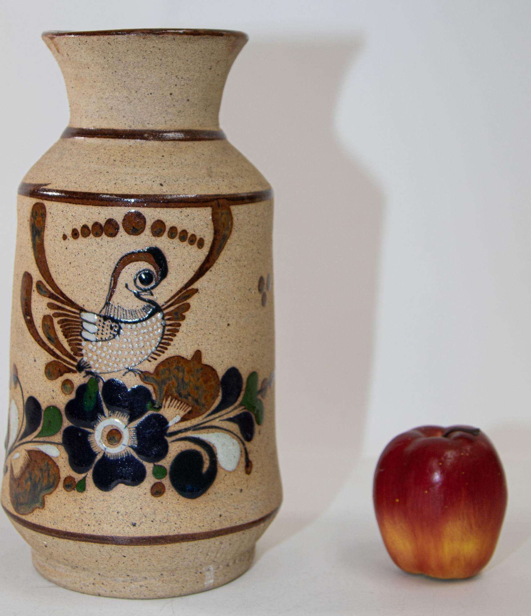 Mexicain Grand vase d'art populaire vintage Tonala en poterie de grs, annes 1960 en vente