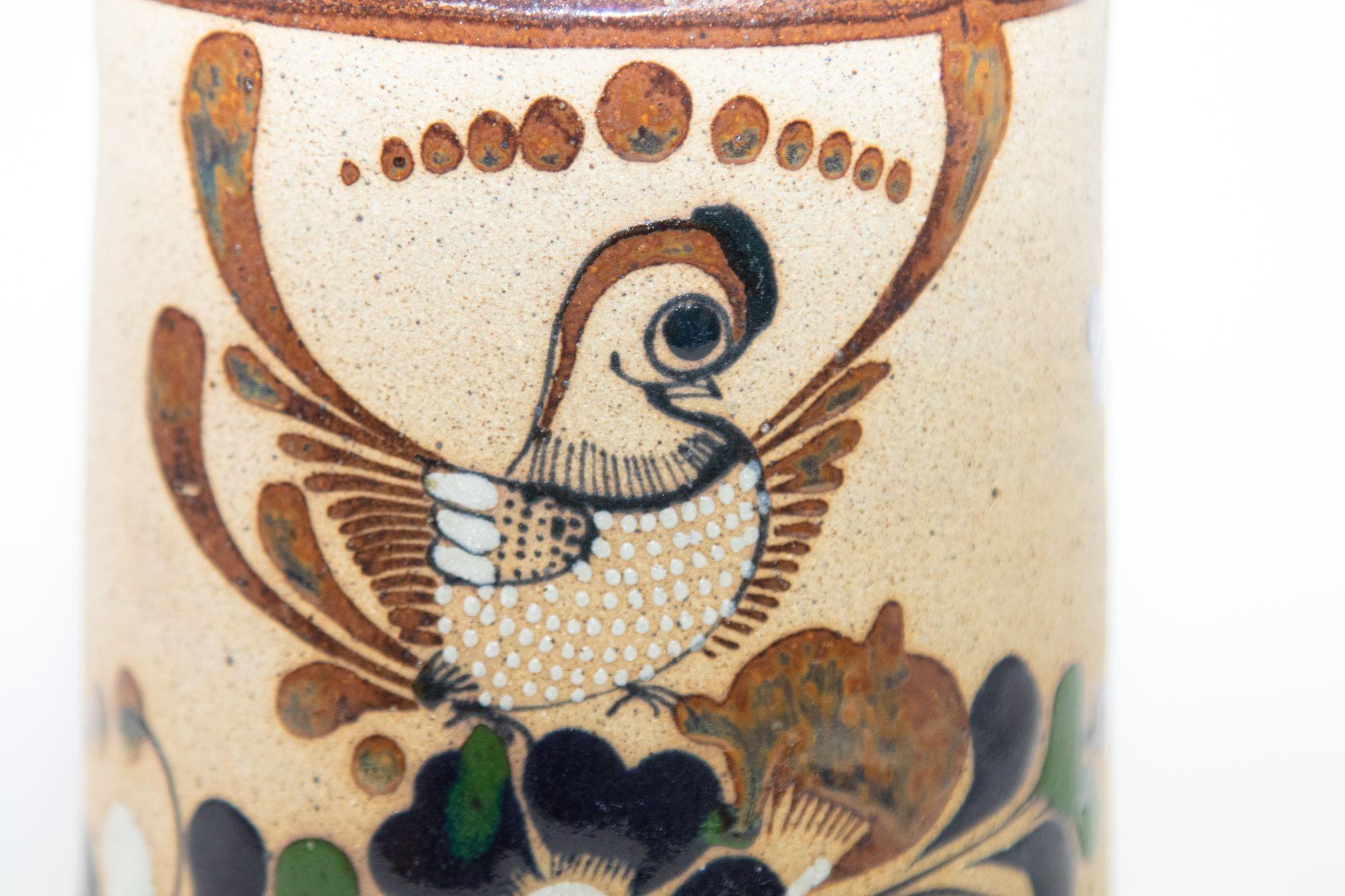 20ième siècle Grand vase d'art populaire vintage Tonala en poterie de grs, annes 1960 en vente