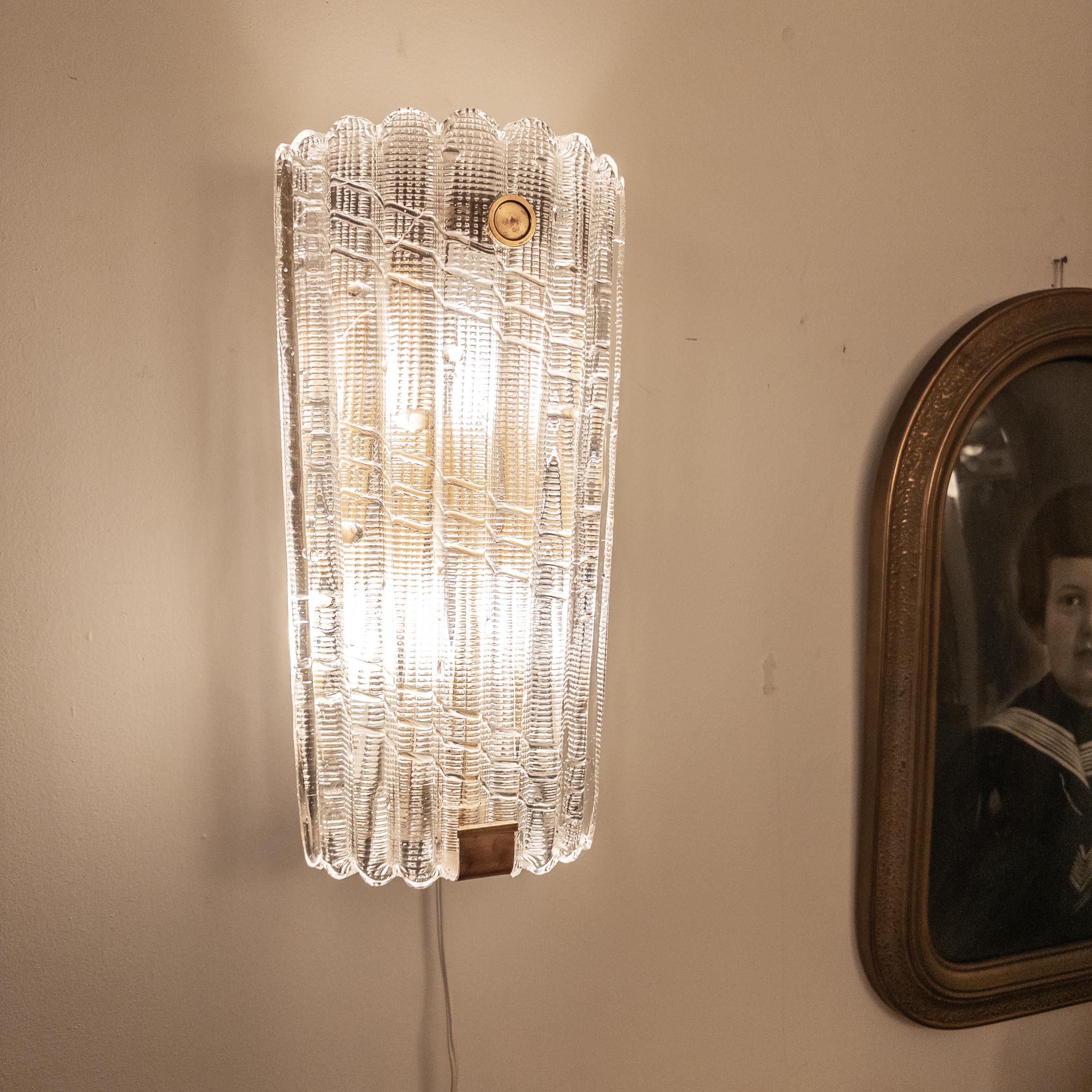 Scandinavo moderno Sconcezza in cristallo vintage, Svezia in vendita