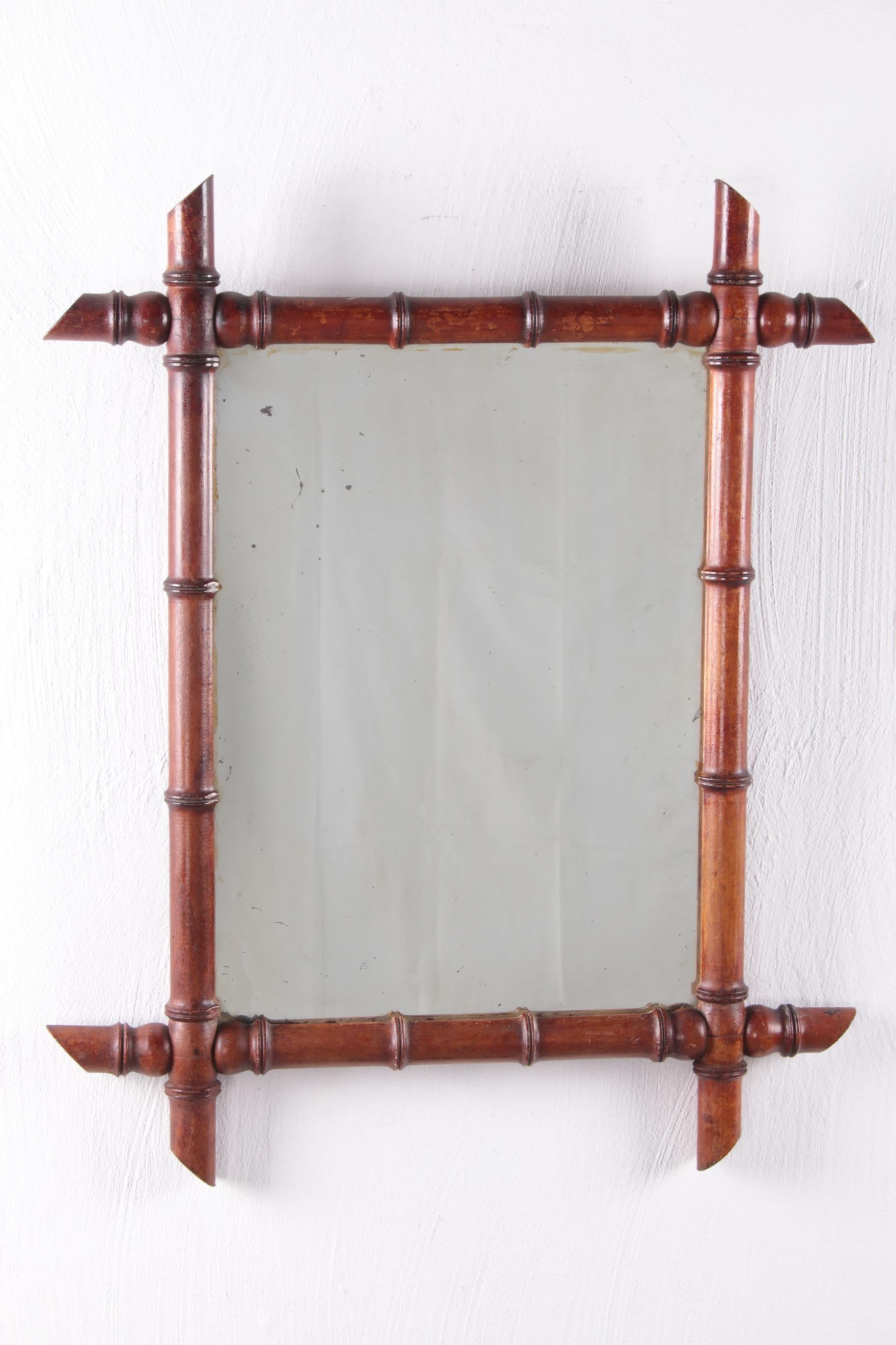 Vintage large French bamboo mirror


Authentic French bamboo mirror from France

With a bit of luck you can still find these mirrors in France and were made around 1920.

The appearance and patina are beautiful.
- Estimates circa 1920
- Wooden