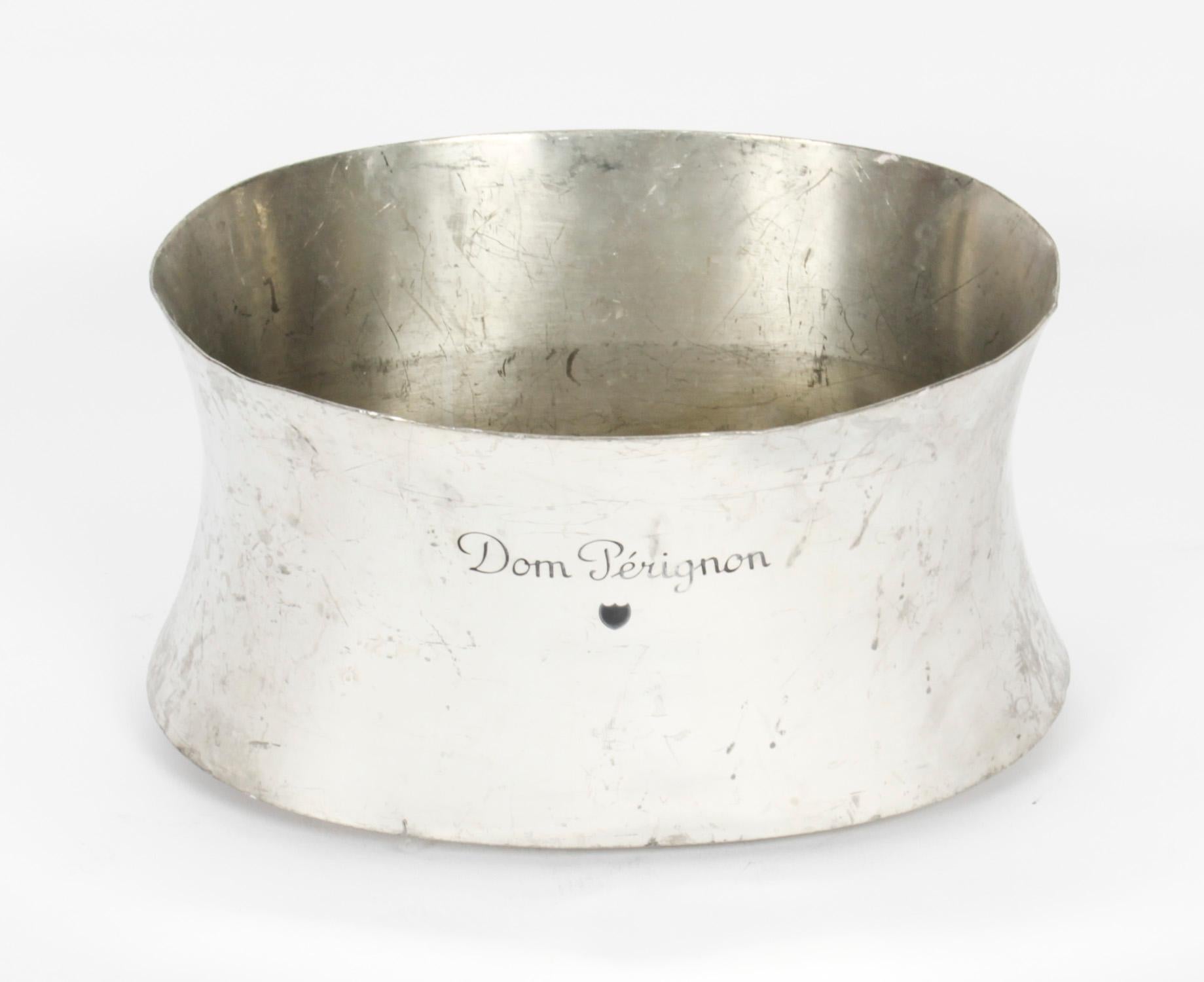 Mid-20th Century Vintage Large French Pewter Dom Perignon Wine Coolef, Mid 20th C