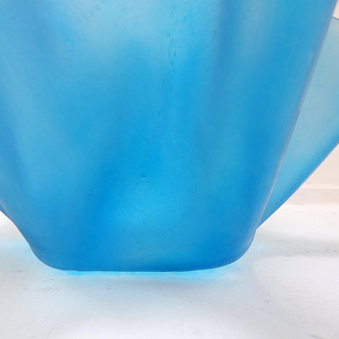 Großes Vintage-Pflanzgefäß aus Glas „Handtasche“ aus Glas im Angebot 8