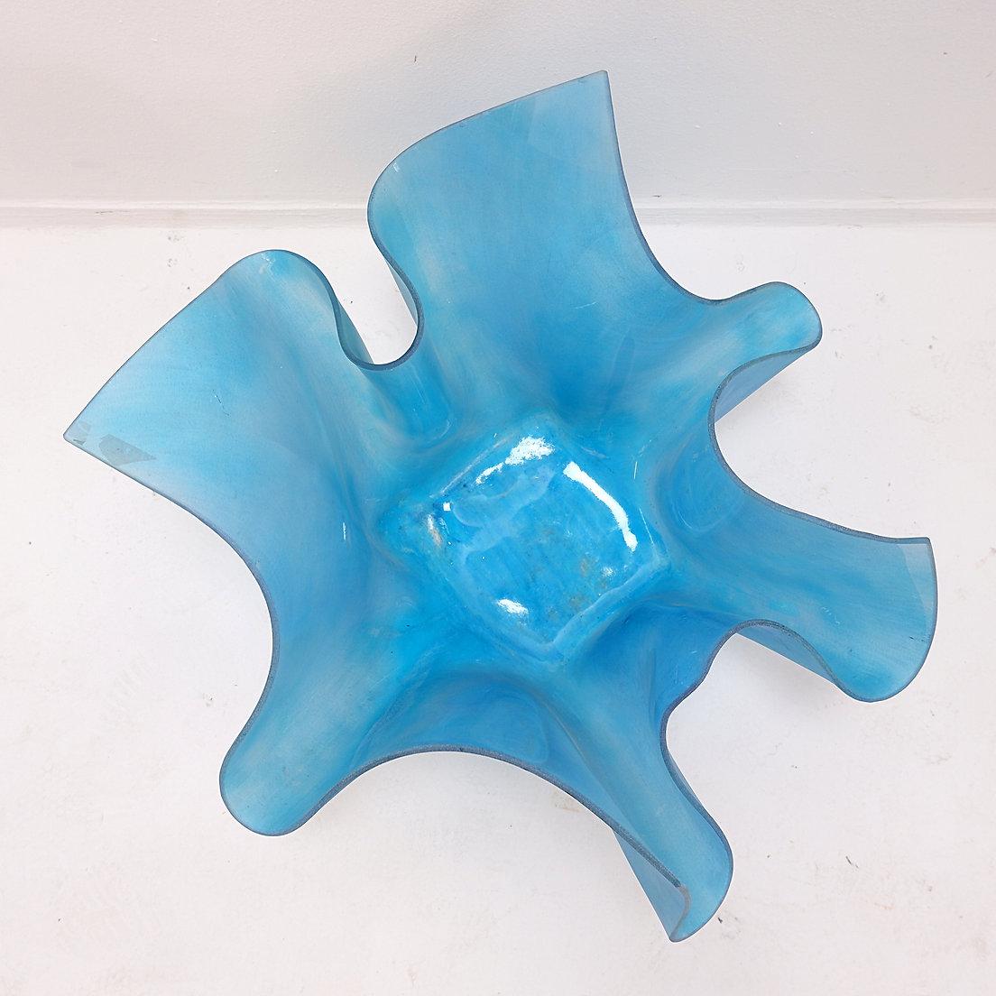 Großes Vintage-Pflanzgefäß aus Glas „Handtasche“ aus Glas im Angebot 1