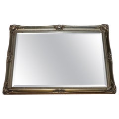 VINTAGE LARGE GOLD ORNATE BEVELLED HANGING WALL MiRROR