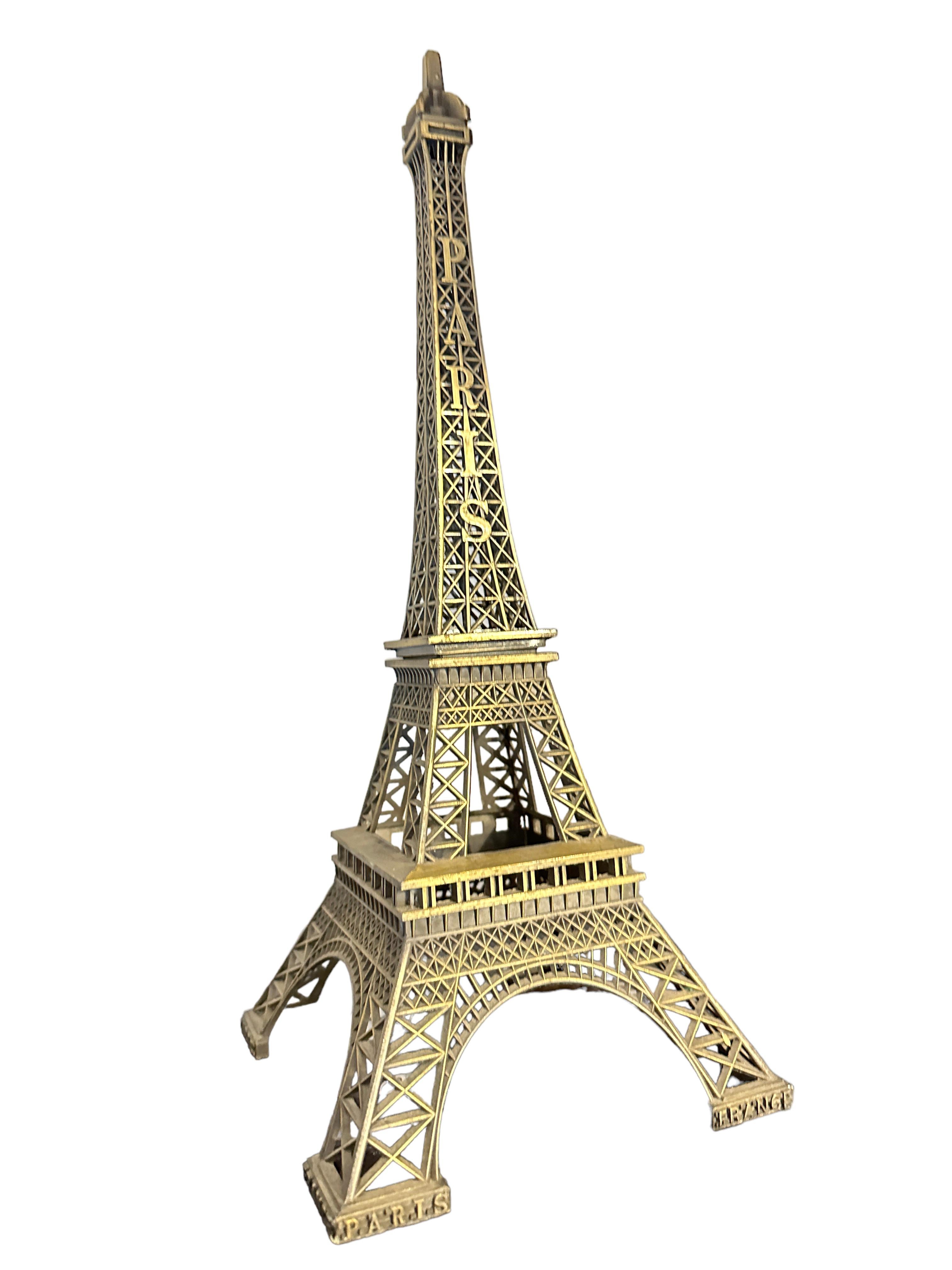 Vintage Large Grand Tour Paris Eiffel Tower French Souvenir Building Metal 1960s In Good Condition For Sale In Nuernberg, DE