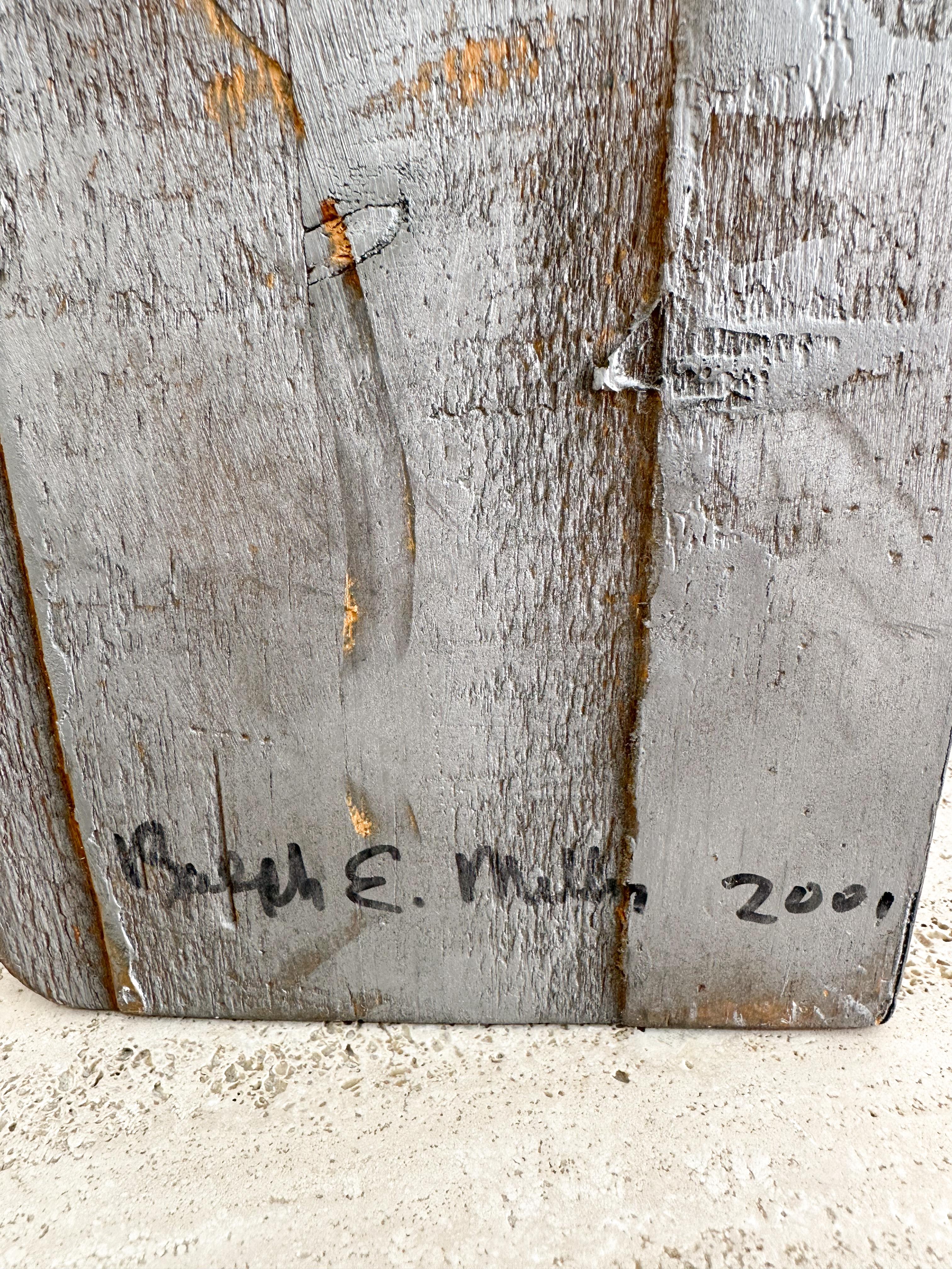 Gran busto masculino vintage de madera tallado a mano Escultura de pared en venta 3