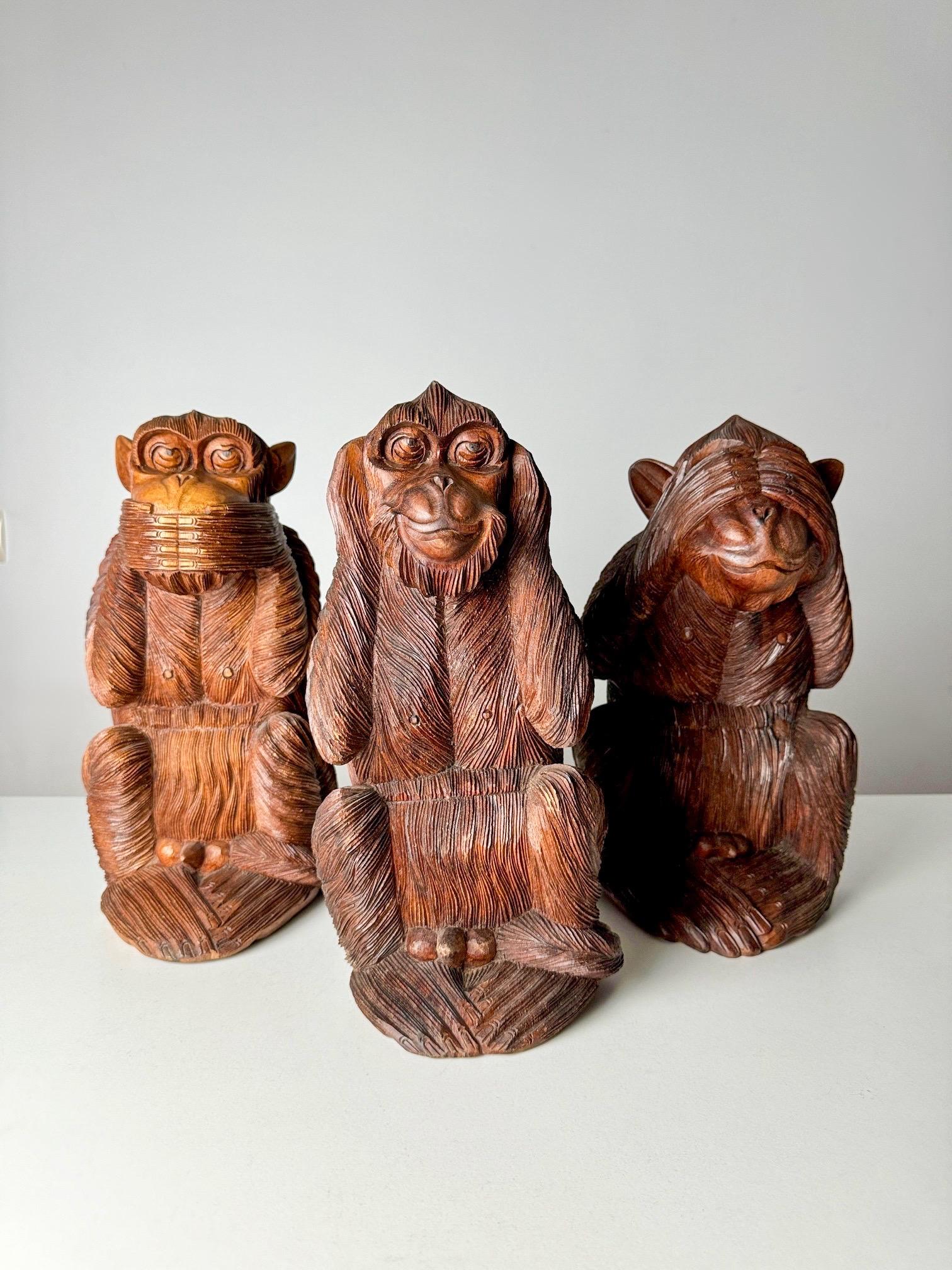 Hand-Carved Japanese Wooden 