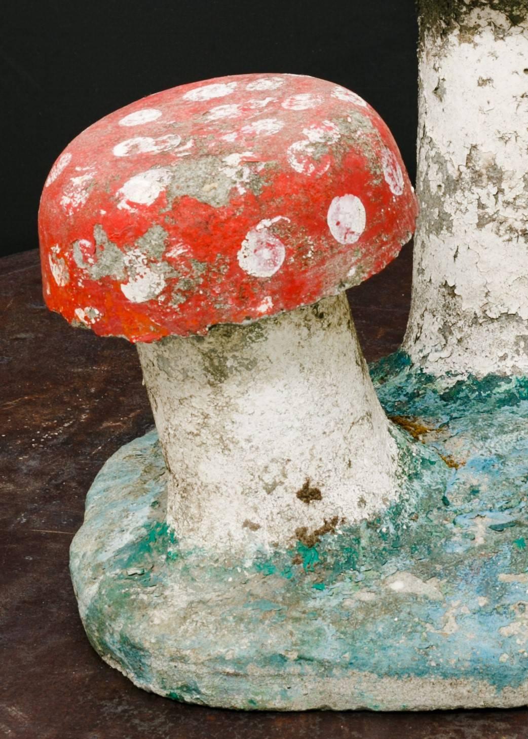 concrete mushroom statue