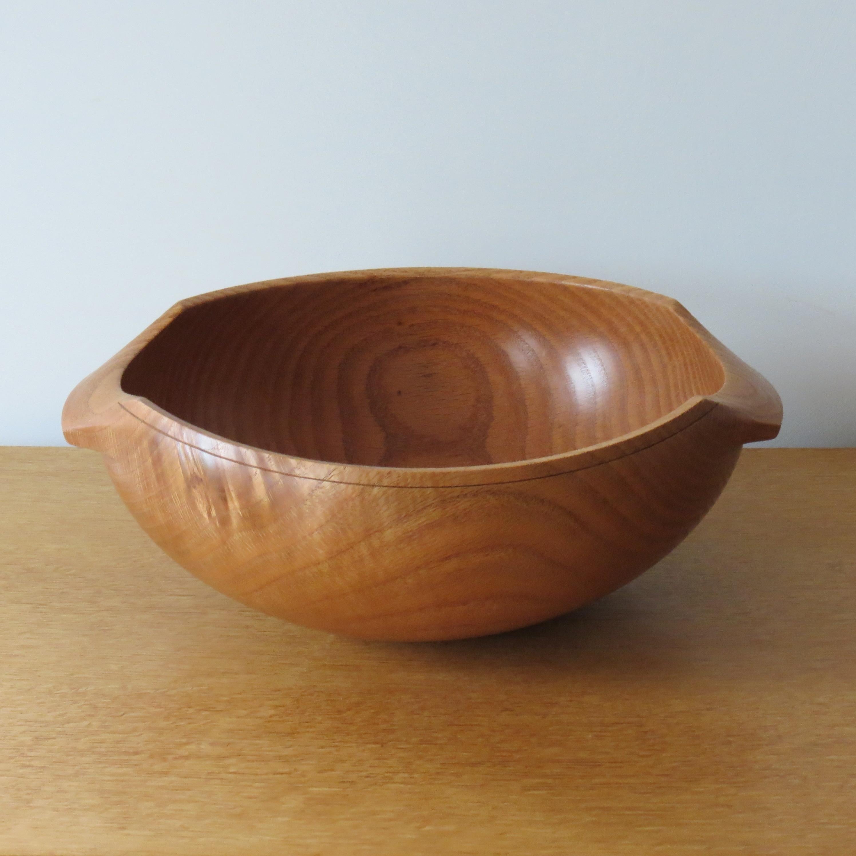 vintage wooden bowl with handle