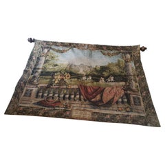Vintage Large Hand-Woven Renaissance-Style Wall Hanging Tapestry