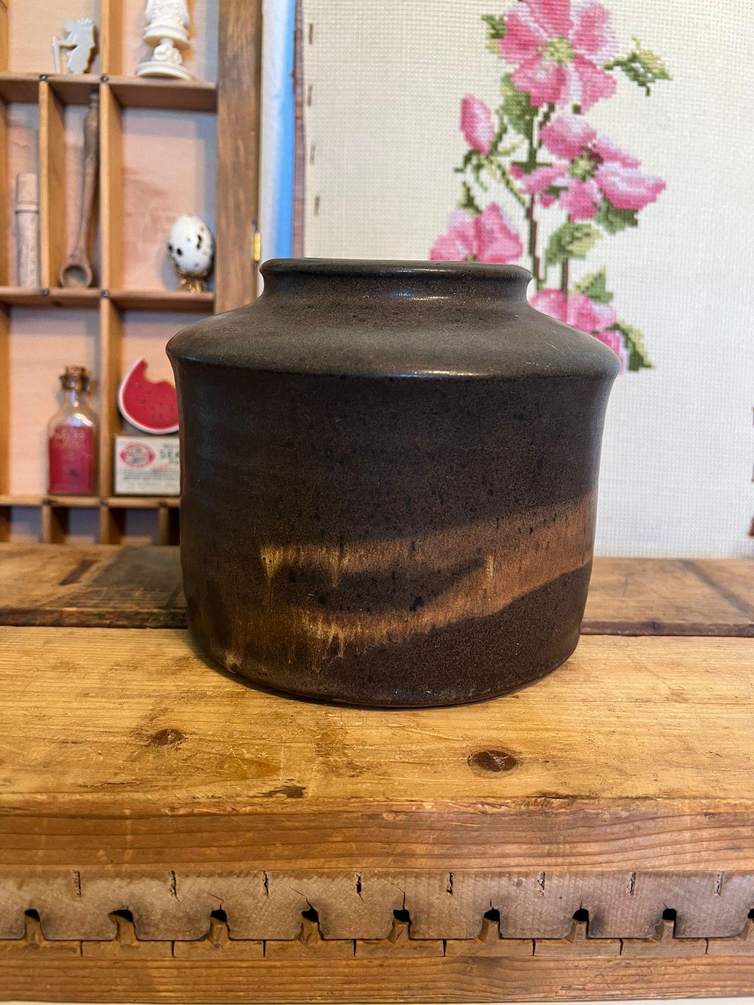 Mid-Century moderno Vaso grande d'epoca fatto a mano in porcellana della metà del secolo scorso in vendita