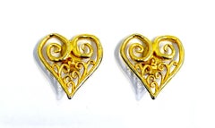 Vintage Large Heart Earrings