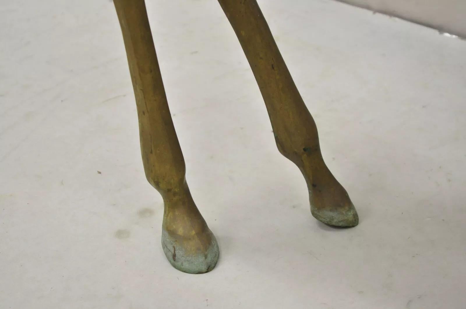 Vintage Large Hollywood Regency Brass Deer Stag Statue Sculpture For Sale 2