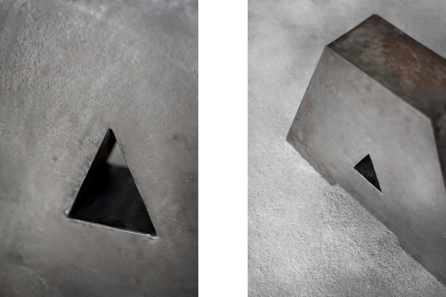 Mid-20th Century Vintage Large Industrial Polish Metal Letter A, 1950s For Sale