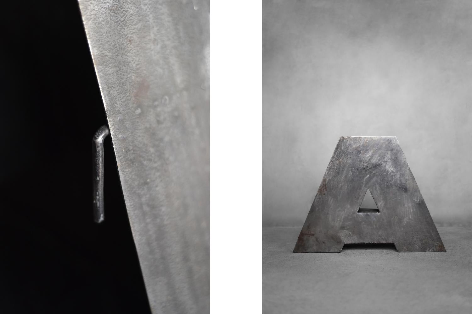 Vintage Large Industrial Polish Metal Letter A, 1950s For Sale 1
