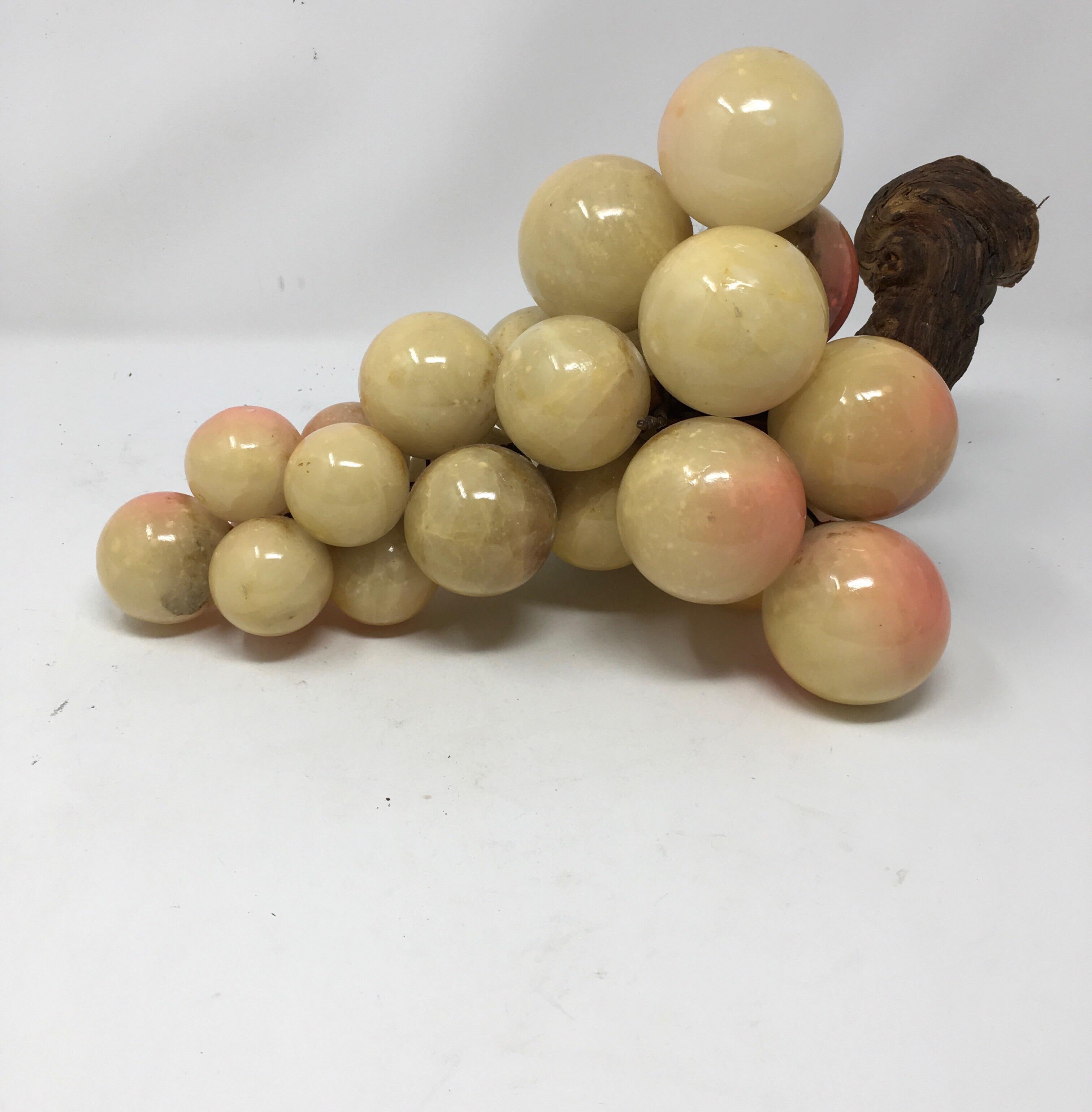 Vintage Large Italian Alabaster Grapes 1