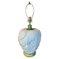 Lámpara de mesa Vintage Italian Artichoke grande recién cableada con 3 tomas de latón